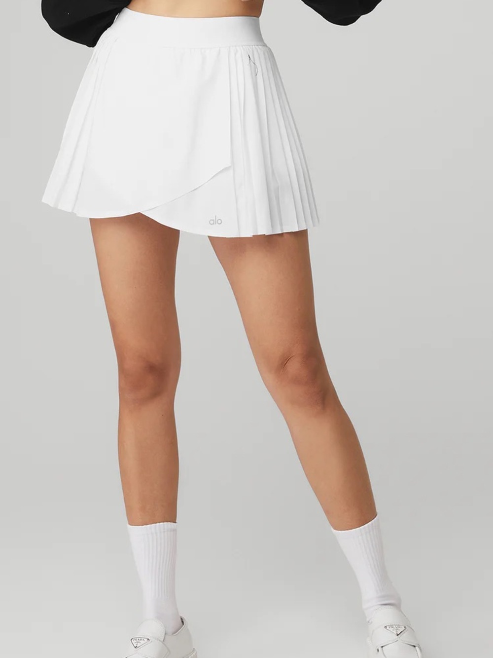 Alo Aces White Pleated Tennis Skirt